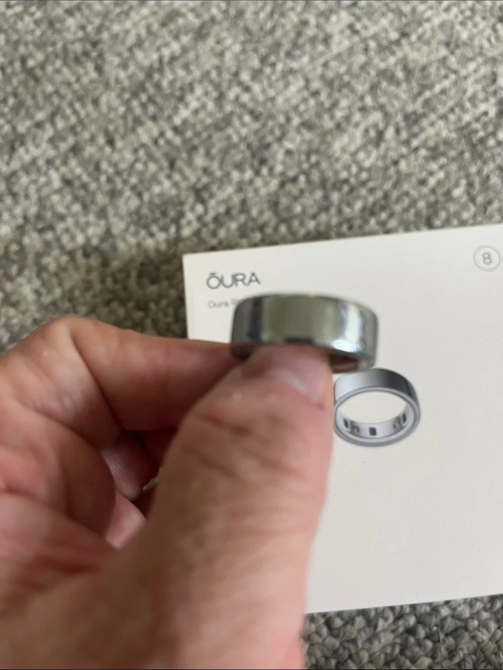 Oura Ring 4 – Silver Metallic Health Smart Ring